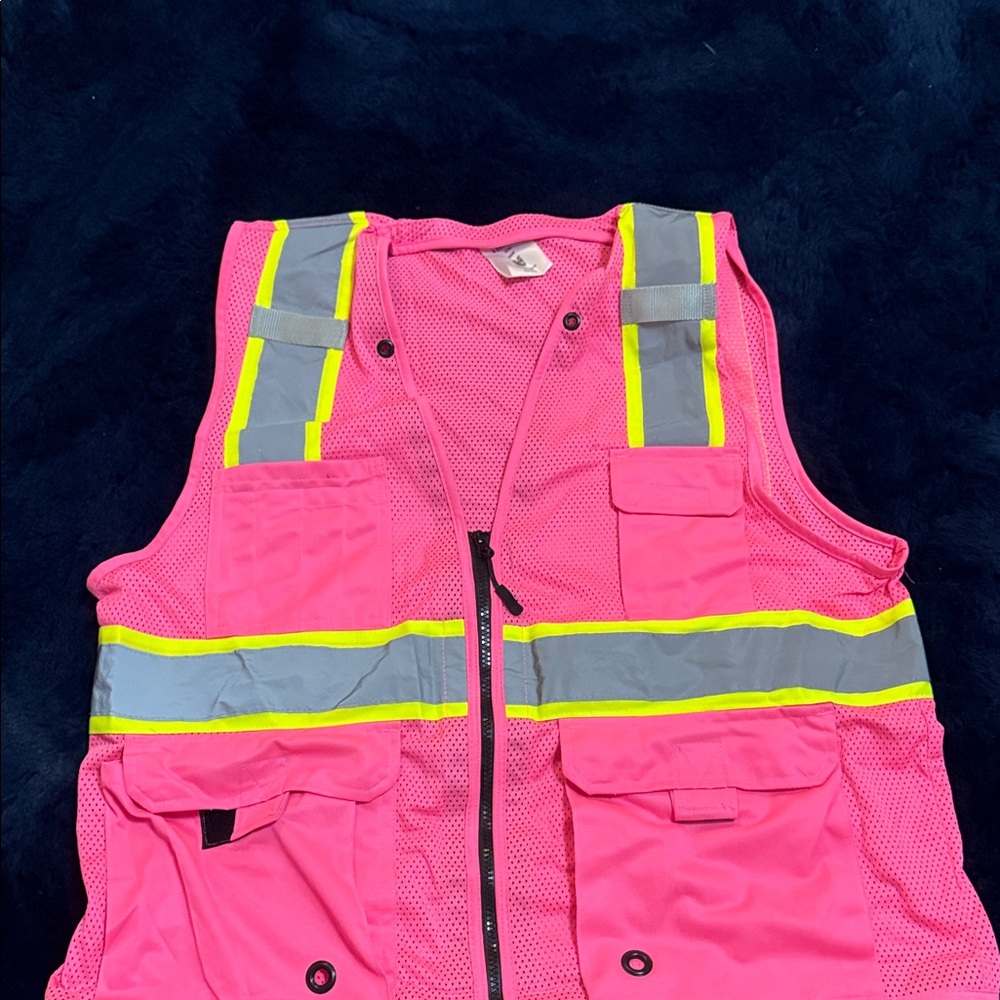 High-Visibility Pink Safety Vest
